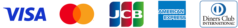 対応クレジットカード（VISA・Mastercard・JCB・AMEX・Diners）
